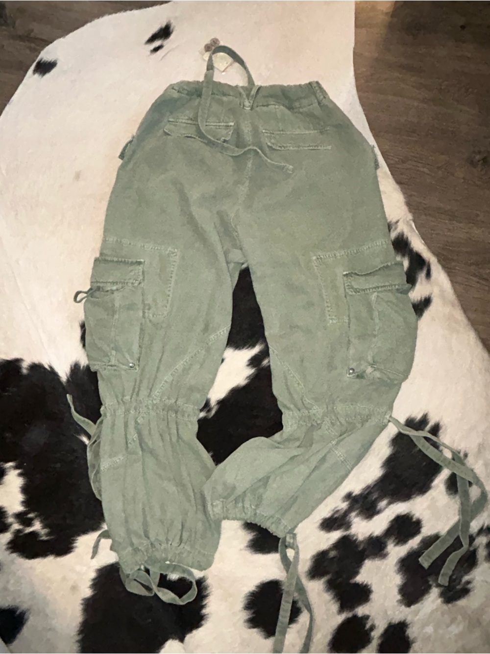 Free People Olive Green Cargo Jogger Pants NWT
